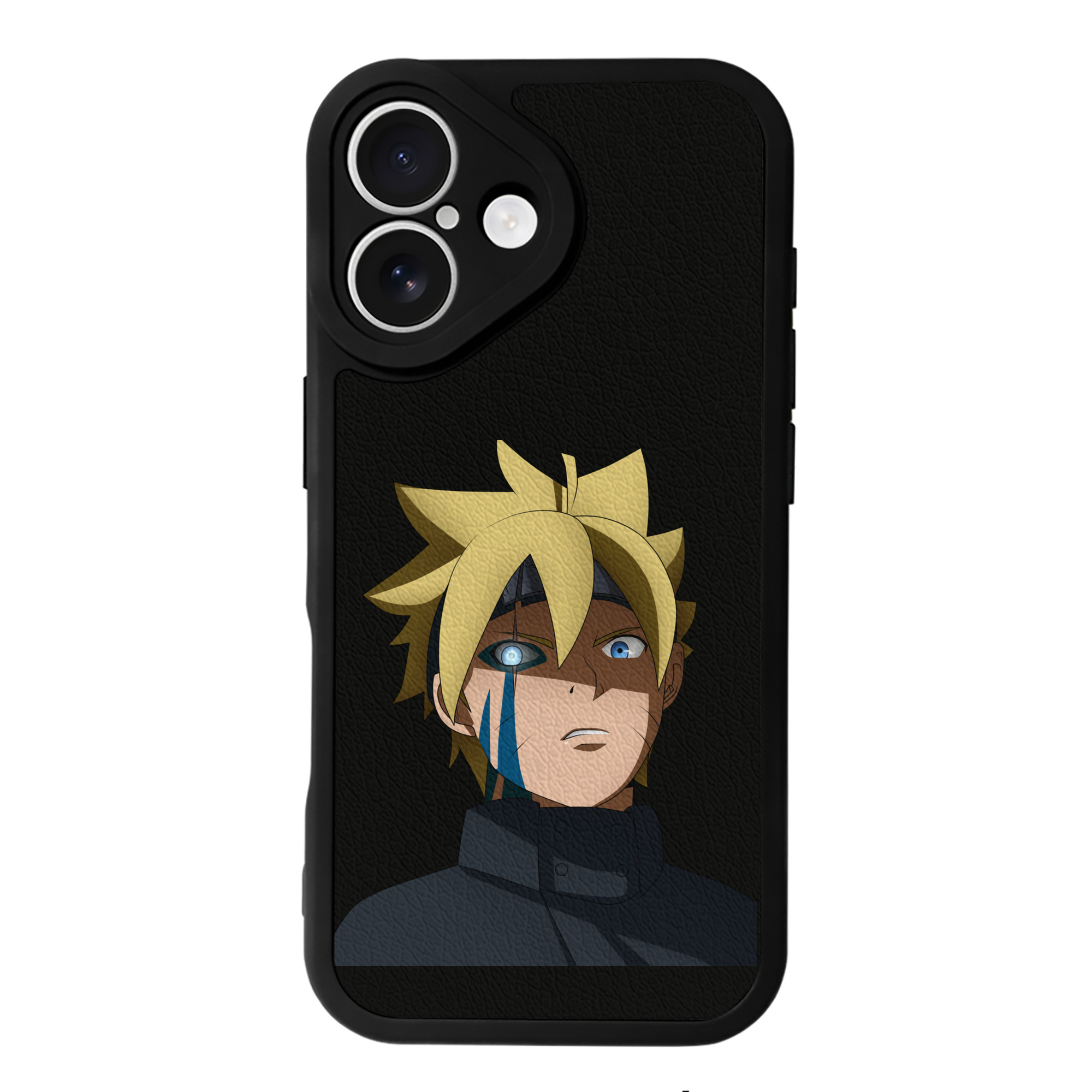 （画像用） NARUTO -ナルト- うずまき ボルト Uzumaki Boruto 【iPhone 16シリーズ対応】シリコンスマホケース（レザー調） 材質：シリコン